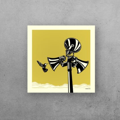 Hummingbird (blue/metallic gold)