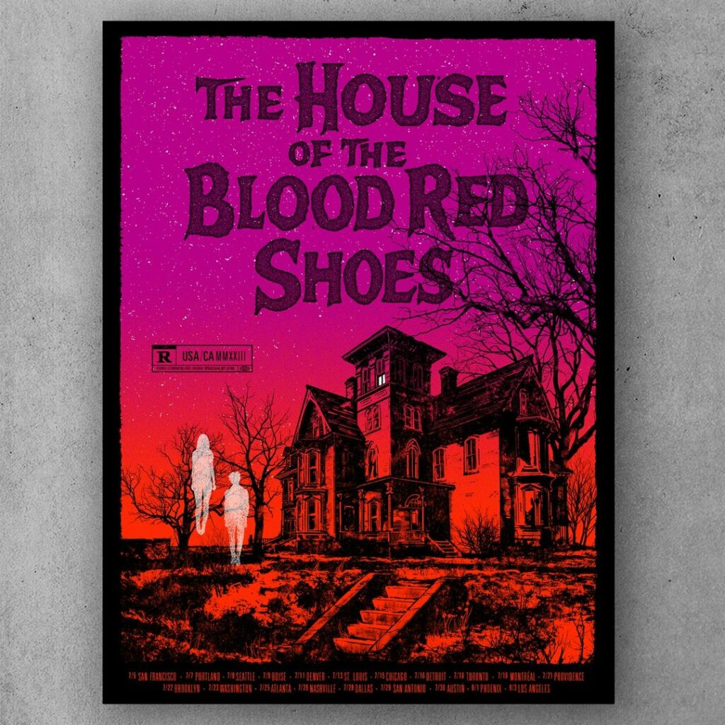 Concert poster for the US-tour of Blood Red Shoes.