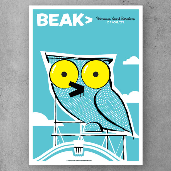 Gig Poster for Beak>, Primavera Sound Festival 2023, by Spiegelsaal.net