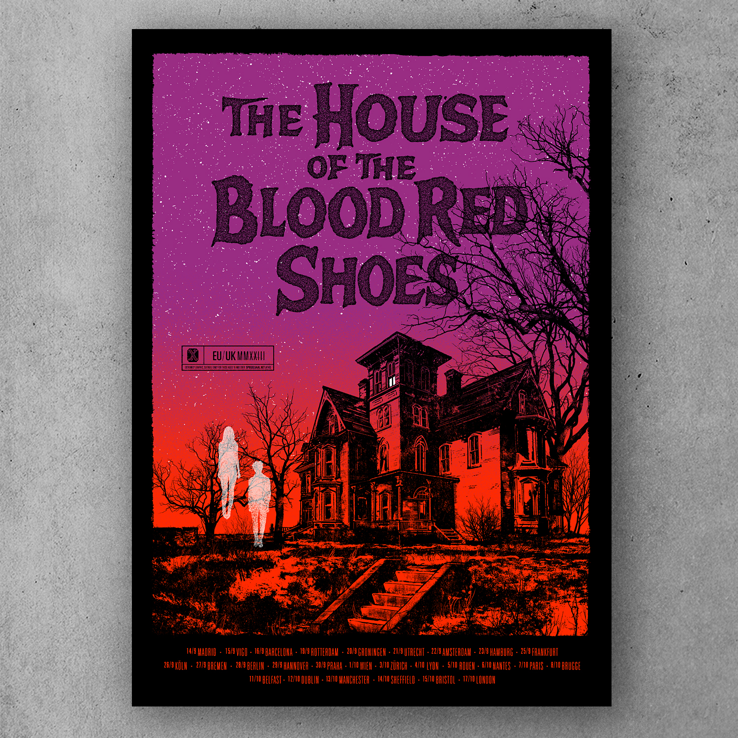 Blood Red Shoes - Official European Tour Poster 2023
