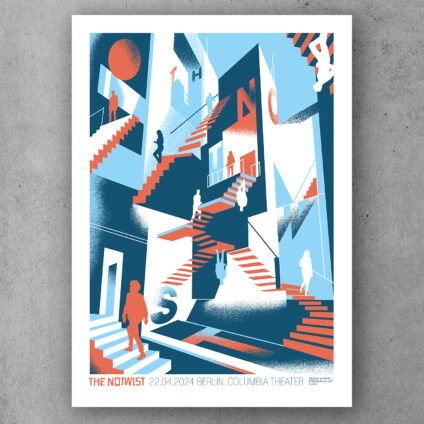 screen printed gig poster, The Notwist, 22.04.2024, Berlin