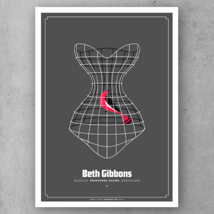 official concert poster for the gig of Beth Gibbons at Primavera Sound Festival 2024