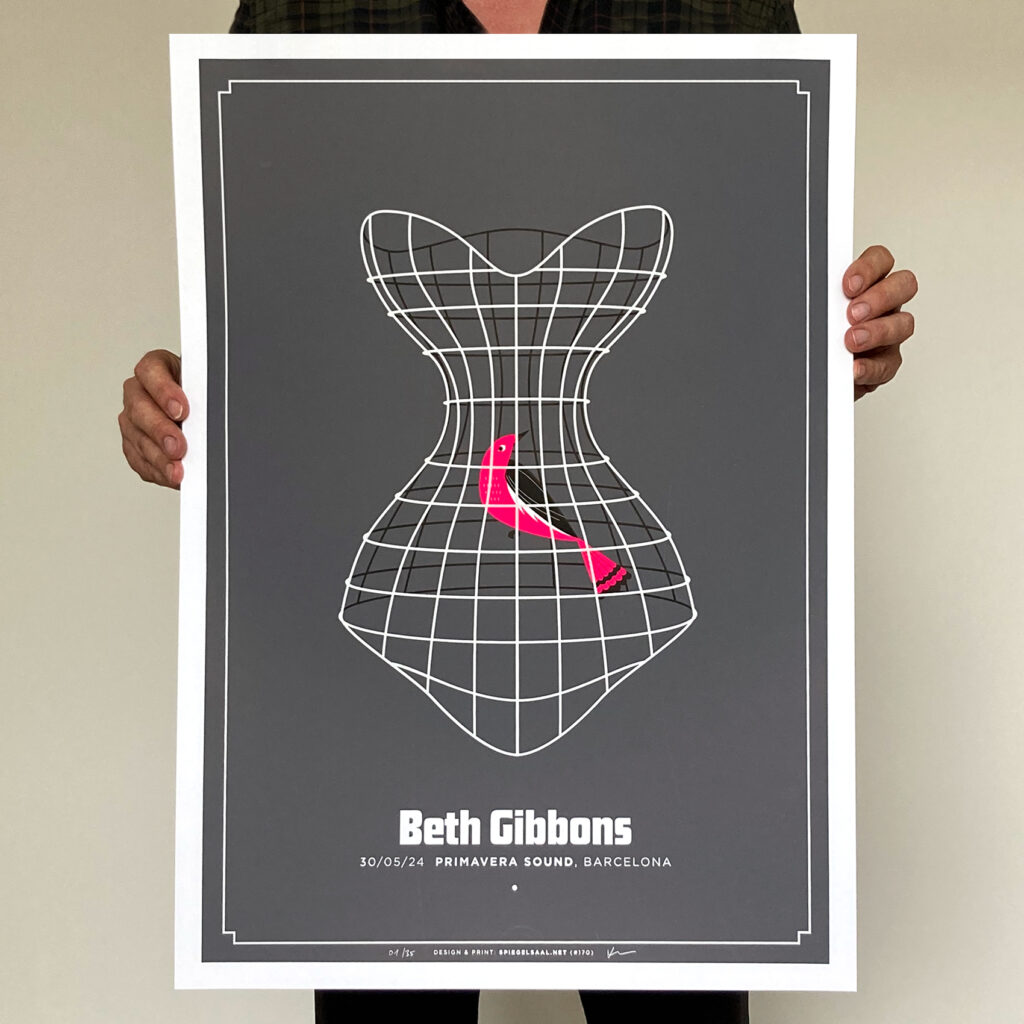 official concert poster for the gig of Beth Gibbons at Primavera Sound Festival 2024