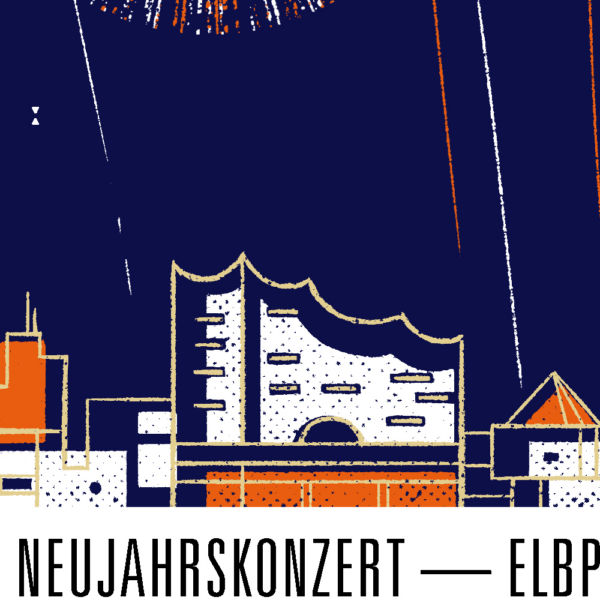 Poster Neujahrskonzert Elbphilharmonie 2019/2020. My Fair Lady - Detail