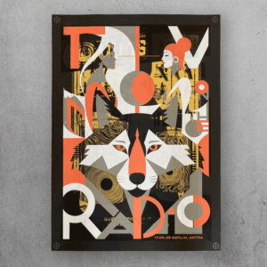 Scrennprinted Monoprint. Mix from different Gigposter motives.