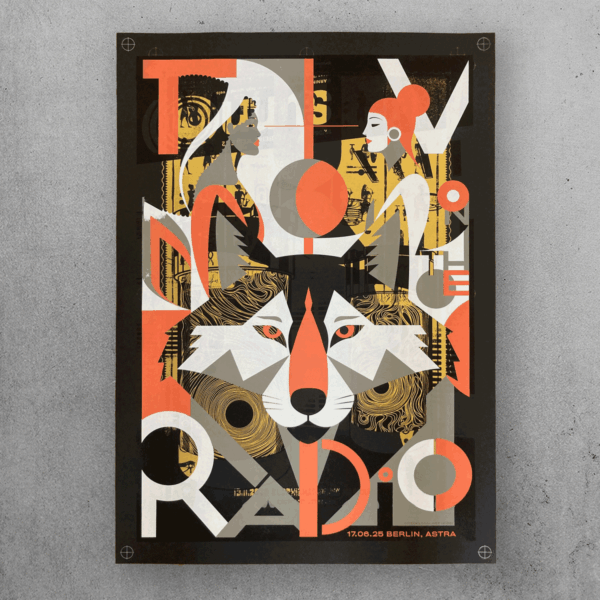 Scrennprinted Monoprint. Mix from different Gigposter motives.