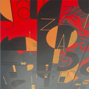 Test screen-print. Many designelements from different prints.