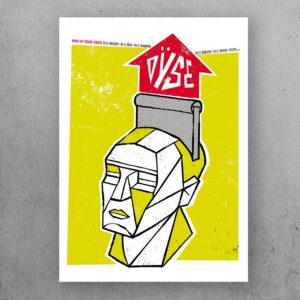 Design of the gig poster for Dÿse and their "MAU R" tour" 2025.