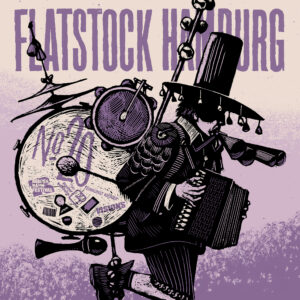 Illustration One Man Orchestra für Flatstock Hamburg