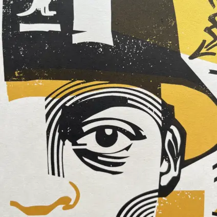 Image of detail from a screenprinted art print, Title: HipHop